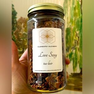Organic Herbal Fresh Loose Leaf Tea - One 12oz SEALED Mason Jar - LOVE SEXY